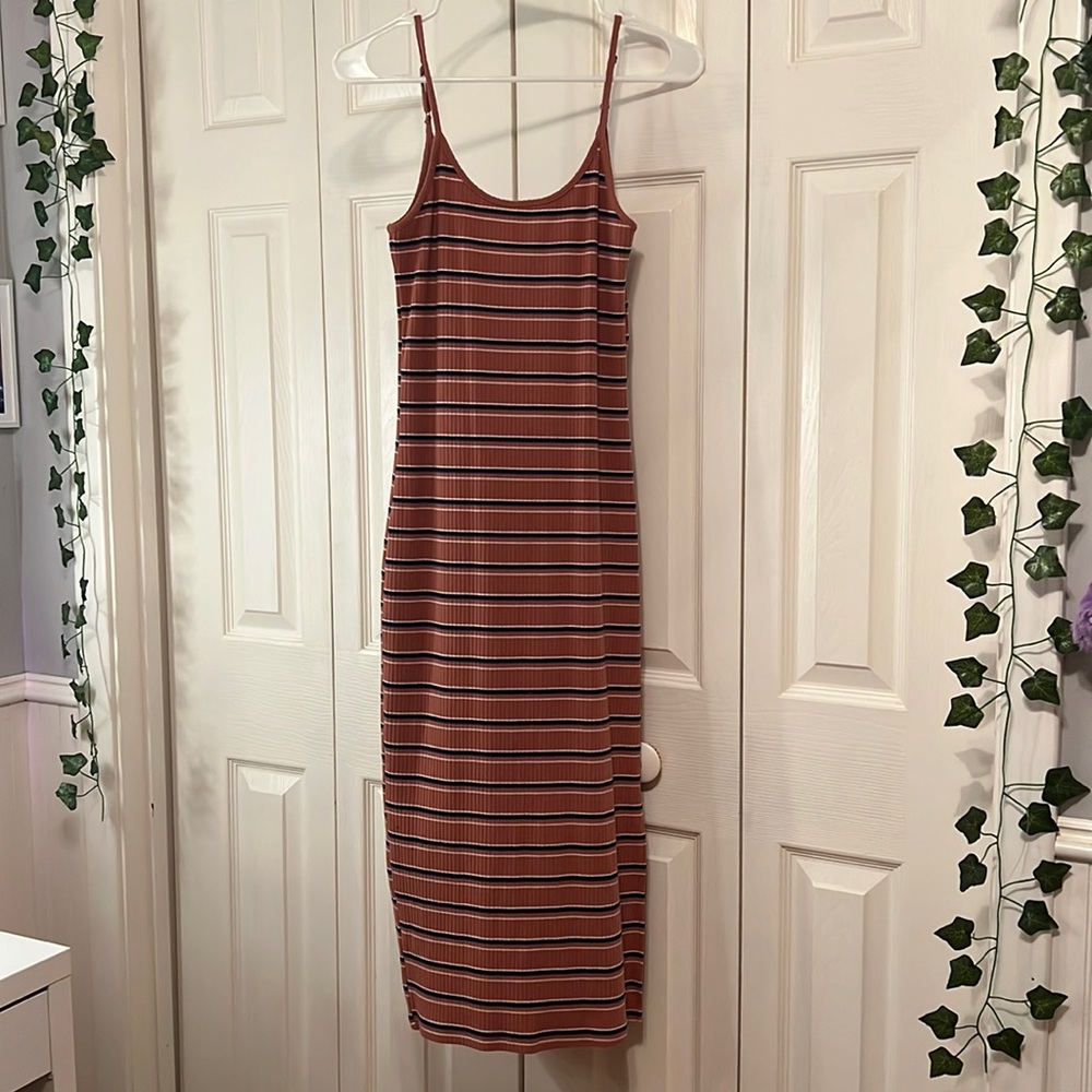 mid-length body-con tank dress